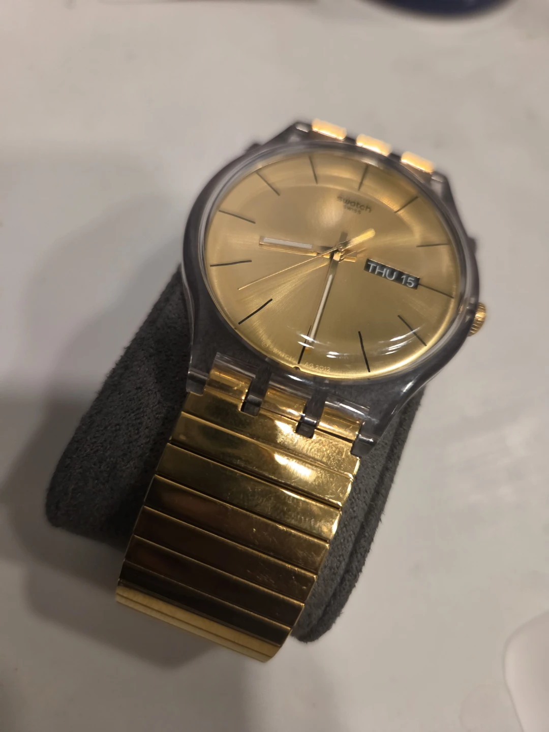 Swatch Gold Tone Day-Date Watch - photo 2