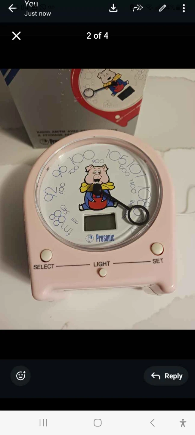 Prosonic Pig Novelty AM/FM Radio Alarm Clock - photo 2