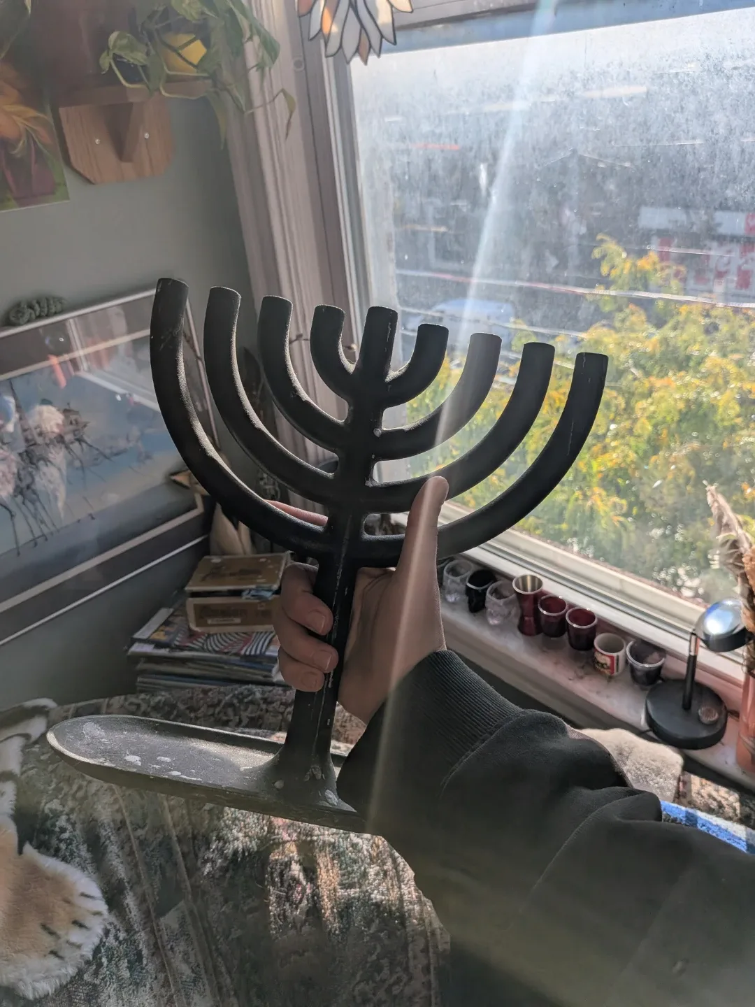 Josh Owen Areaware Solid Cast Iron Minimalist Menorah