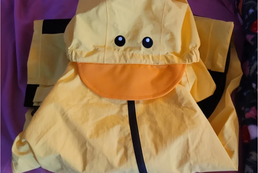 NWT Cuddle Club Toddler Rain Suit - Yellow Duck - photo 2