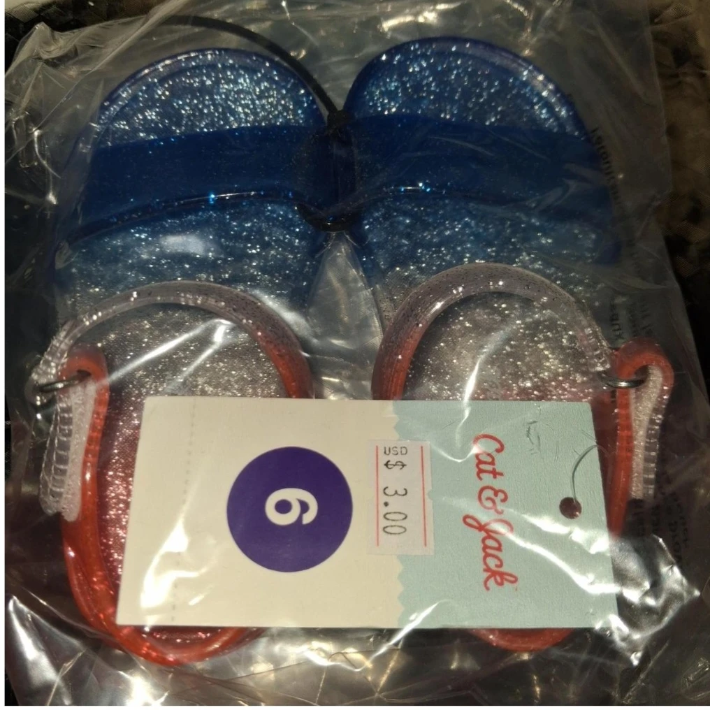 Cat & Jack Glitter Sandals Size 6