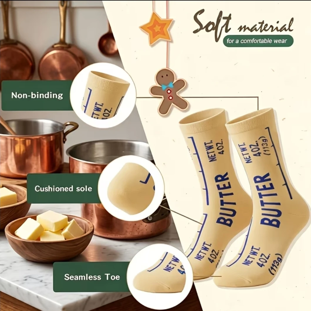 Butter-themed socks - photo 5