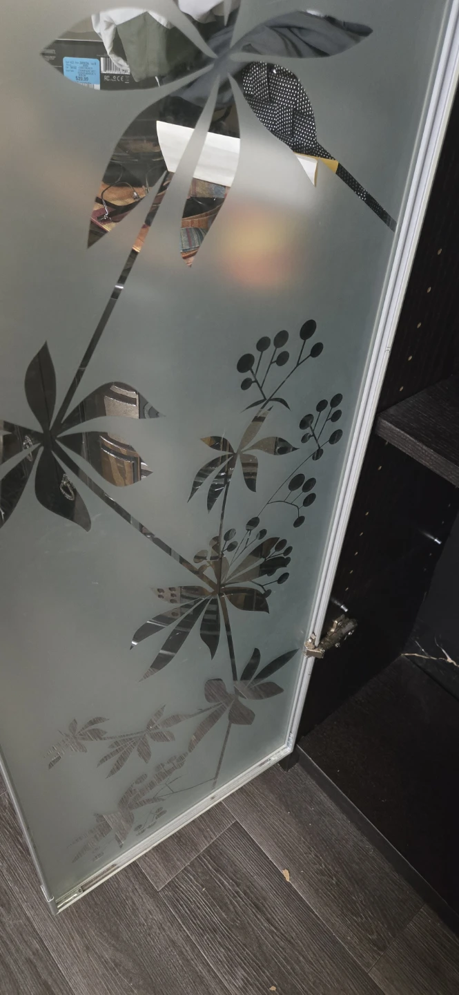 Cabinet  with Floral Pattern glass door - photo 4