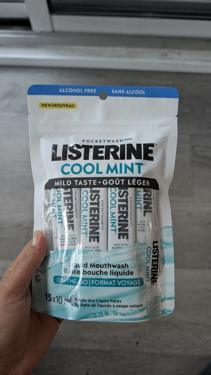 Listerine Pocketwash Cool Mint Mouthwash
