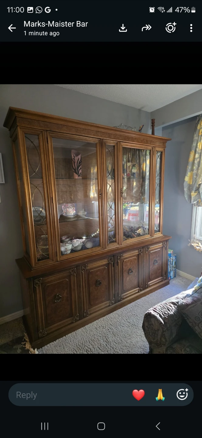 Solid Oak Dining Set with Hutch & Cabinet - photo 4