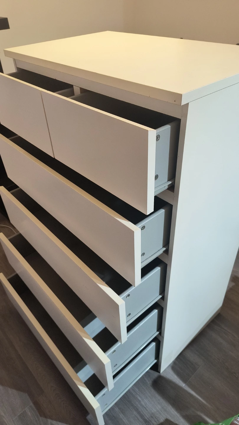 White 6-Drawer Dresser - photo 4