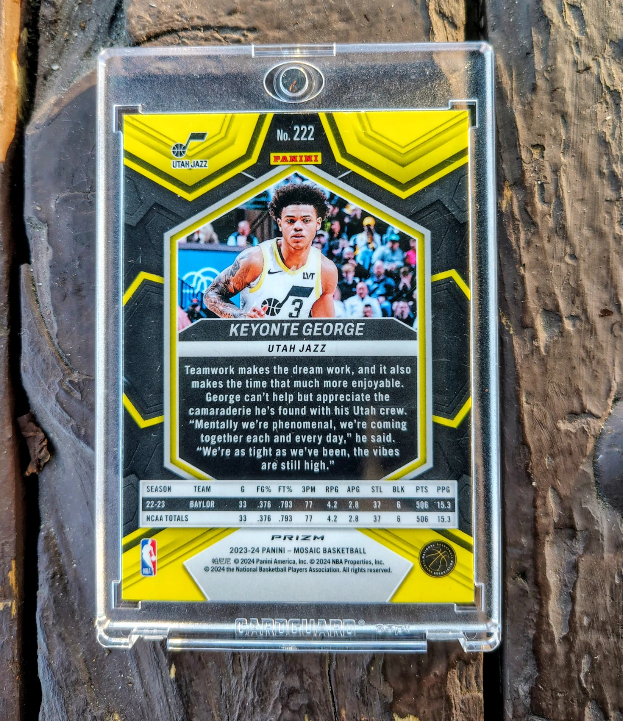 2023-24 Panini Mosaic Keyonte George Rookie Card glitter sspg - photo 2