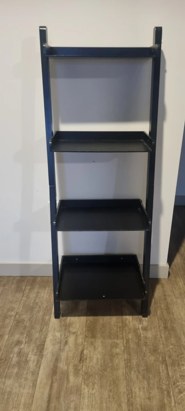 Black Wooden Ladder Shelf - photo 2