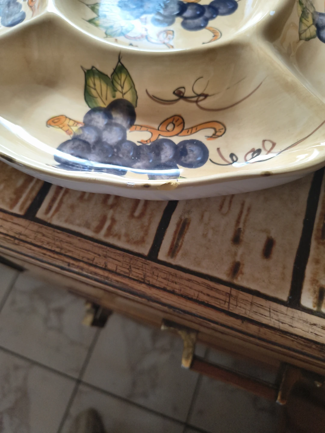 Ceramic Grape Pattern Serving Platter - photo 3