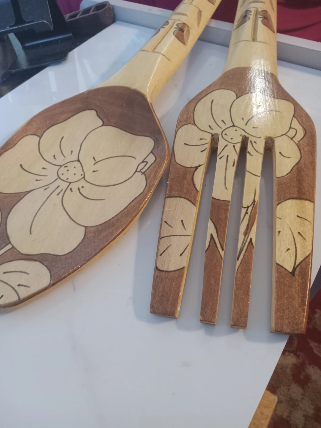 Large Wooden Salad Serving Set