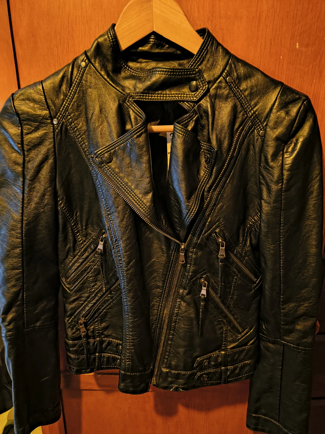 Black Superman Leather Jacket - photo 2