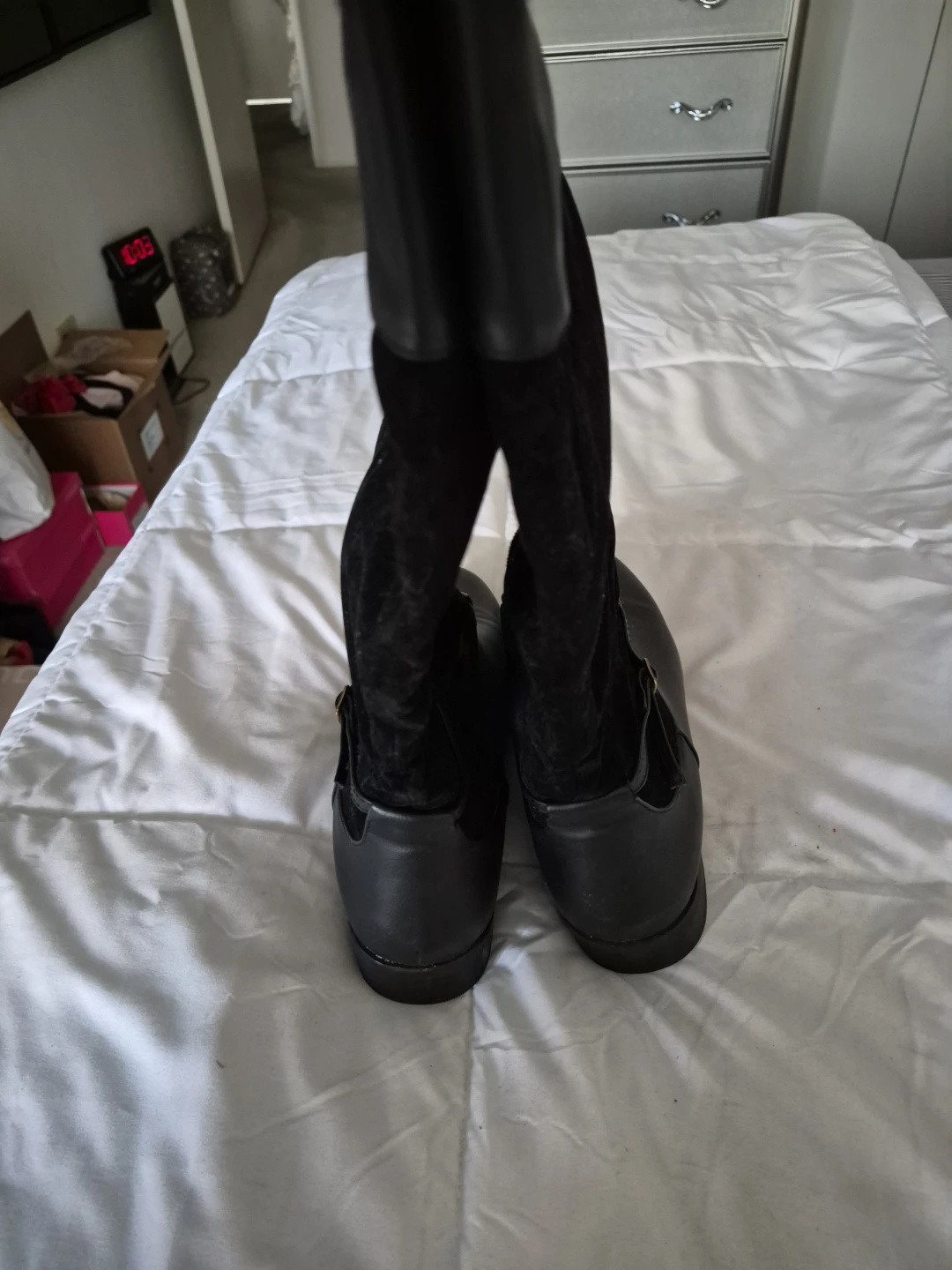 Women's Black Knee-High Boots - photo 3