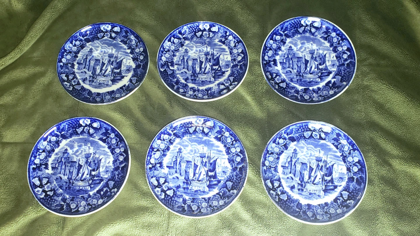 Vintage Fine Blue China 18 Piece Tea Set - photo 5