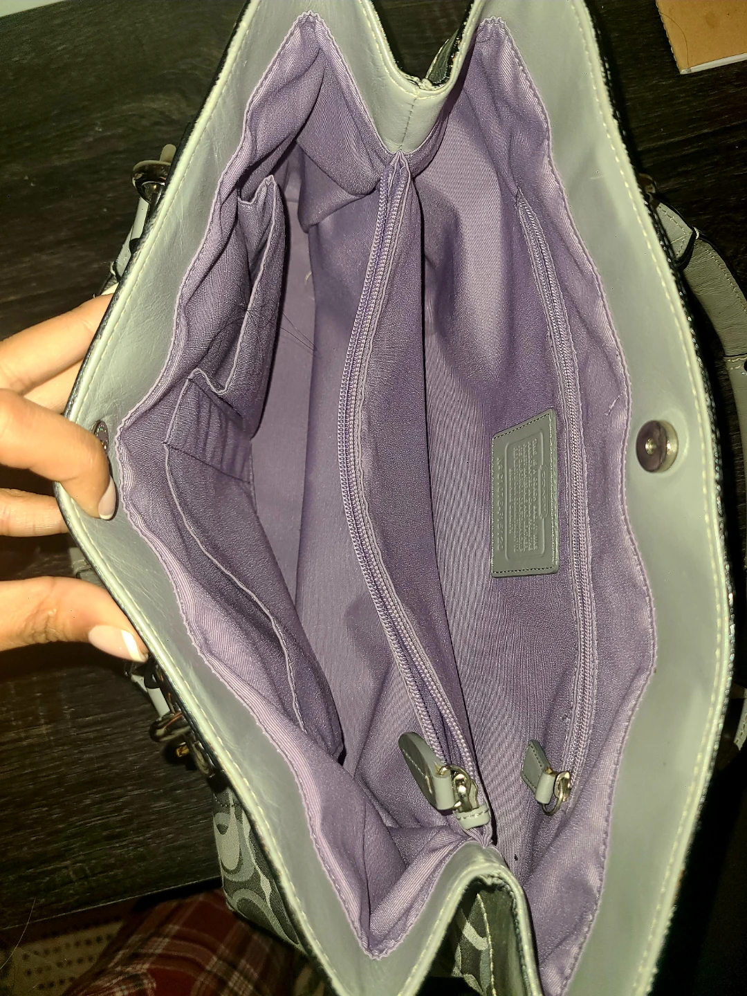 Coach Signature Grey Handbag - photo 5