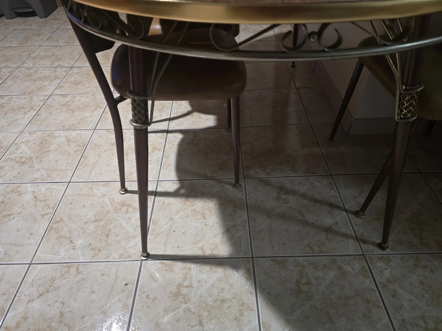 Vintage oval dining table and chair set - photo 2