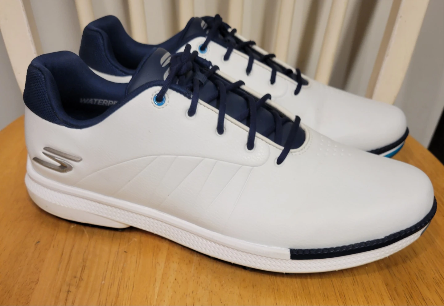 Skechers GO GOLF Tempo GF Shoes Sneakers White Blue Men Sz 10