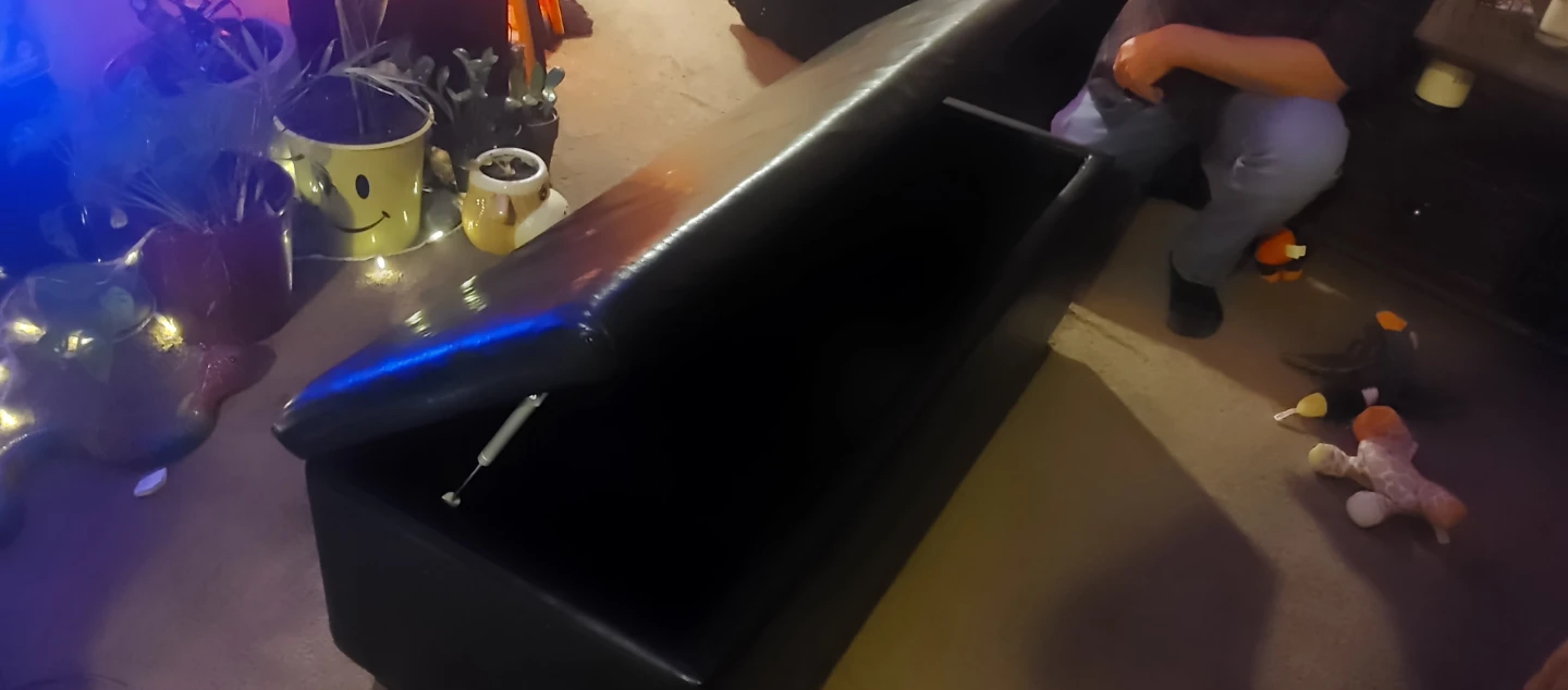 Black Storage Bench