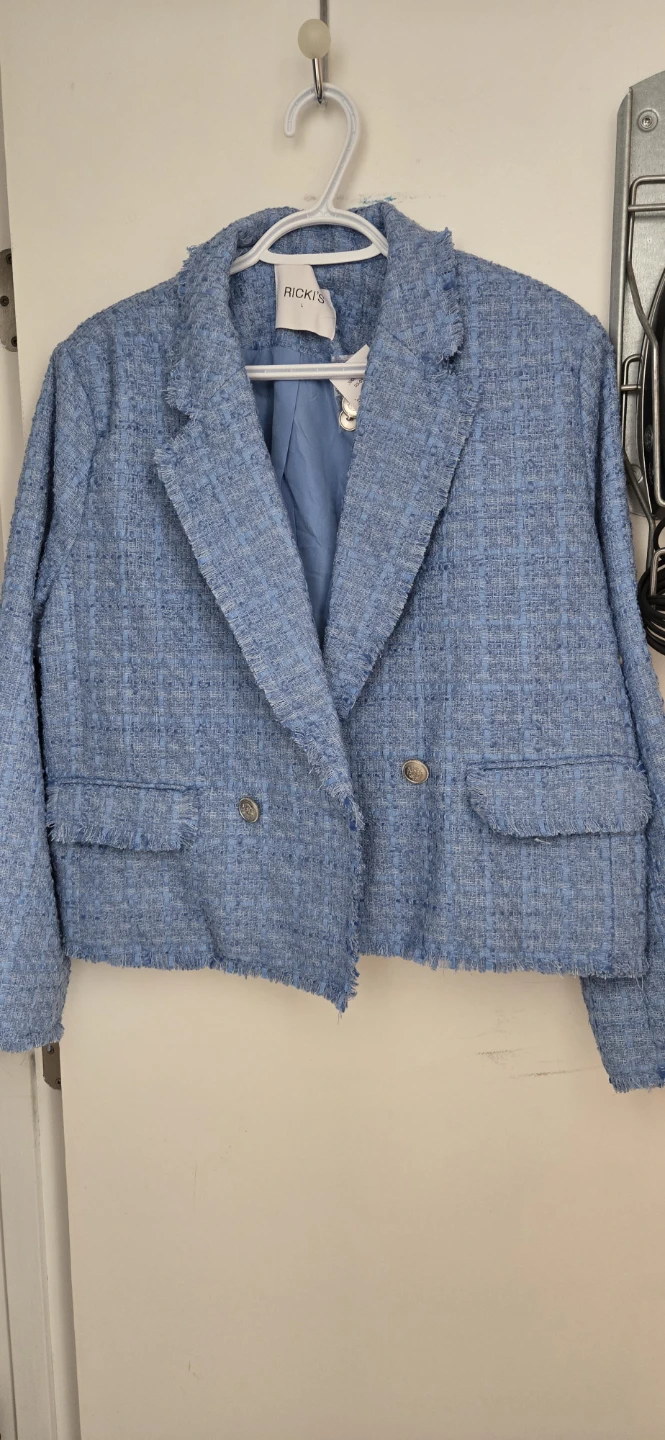 Ricki's Blue Tweed Blazer - Large