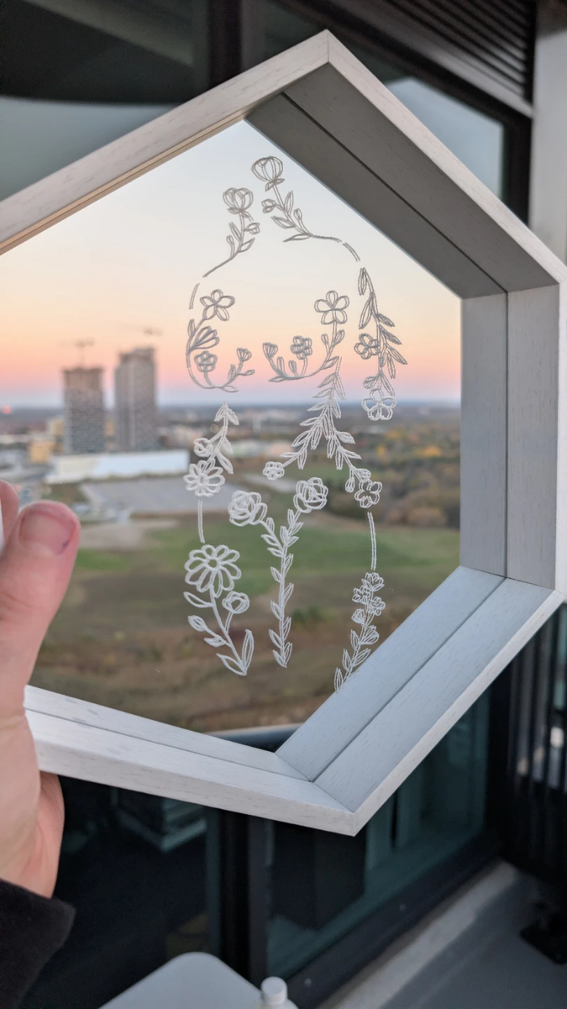 Hand made engraved mirror - photo 3