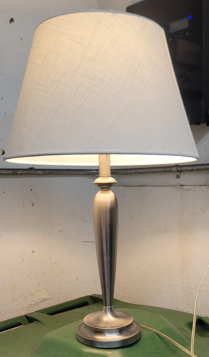 Brushed Nickel Table Lamp with Shade