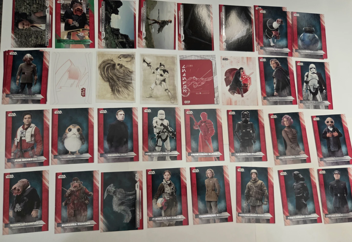 Star Wars Last Jedi Trading Cards