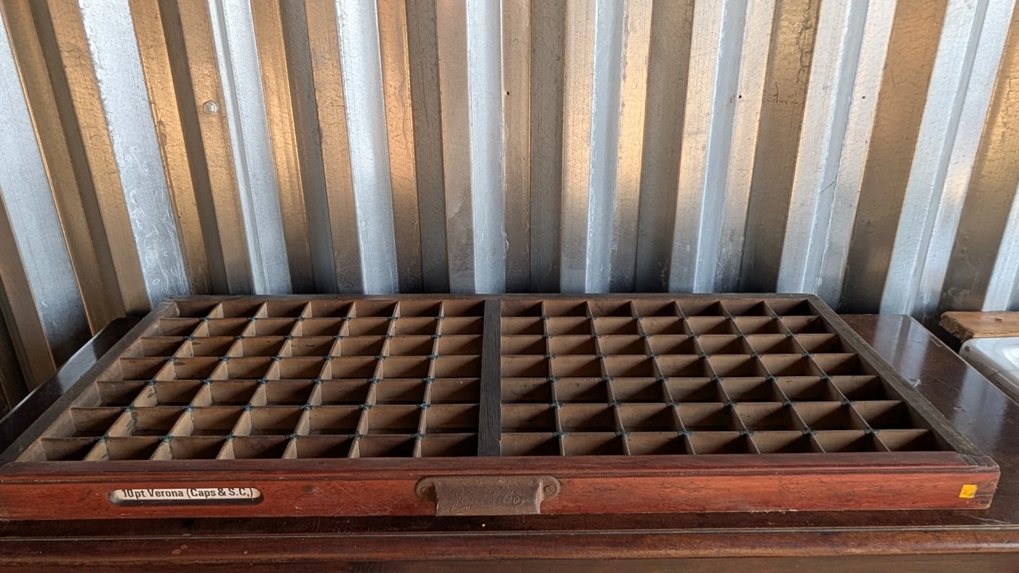 Vintage Joyce & Co. Letterpress Printer Drawer