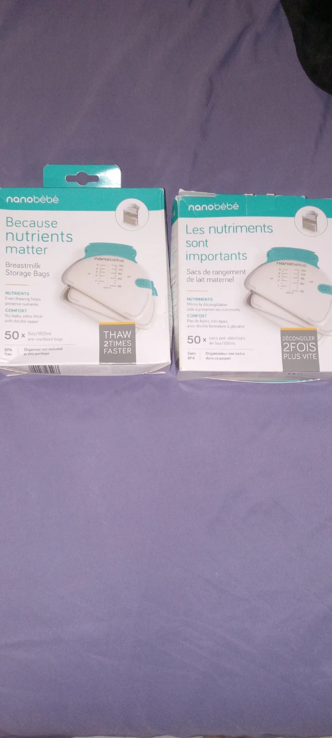 Nanobébé Breastmilk Storage Bags - 100 Count