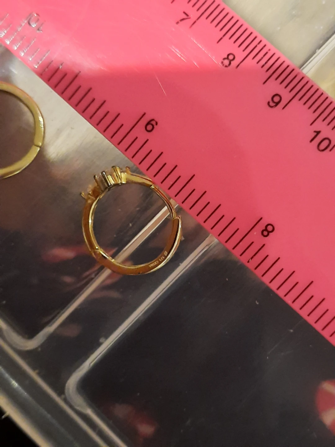 14kt Gold Over Solid Sterling Silver CZ Cross Hoop Earrings - photo 4