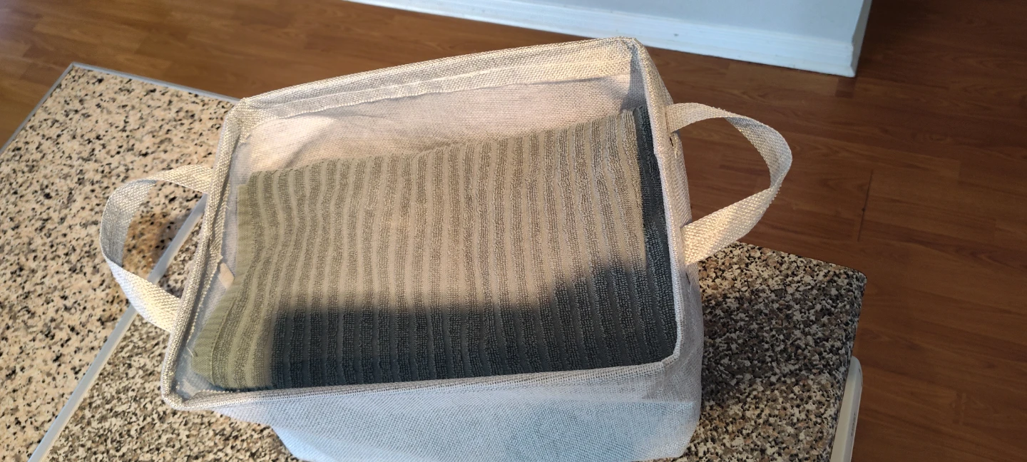 Light Grey Fabric Storage Basket - photo 2