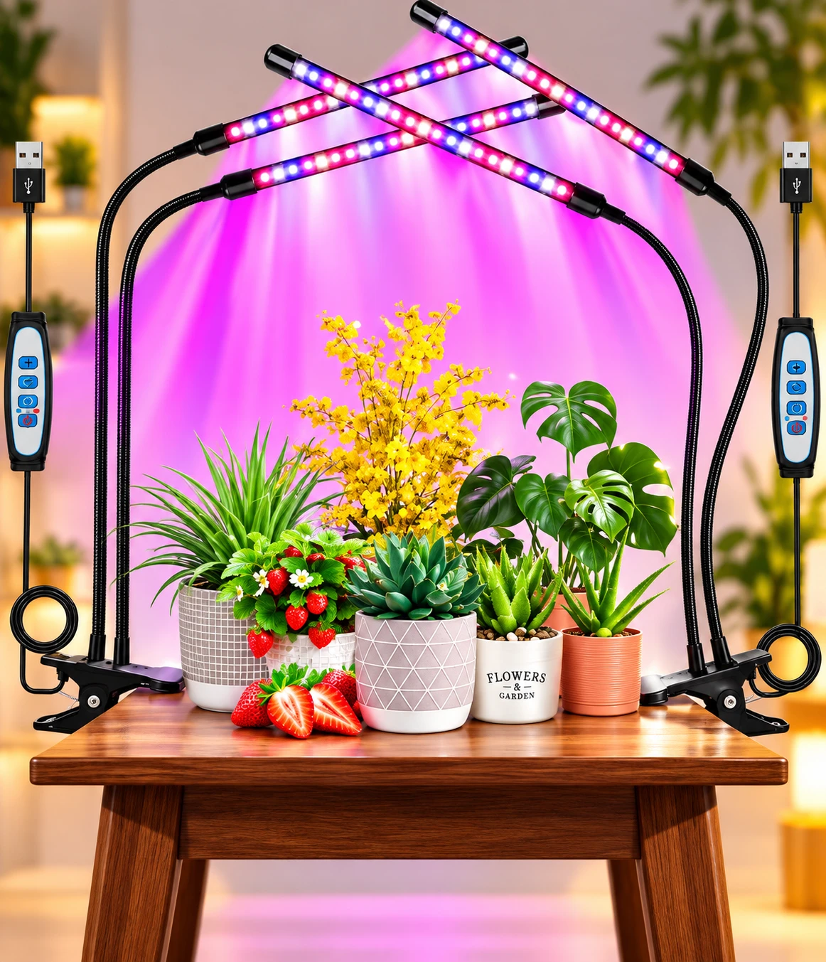 (2PACK) Dual Clip-On LED Grow Light