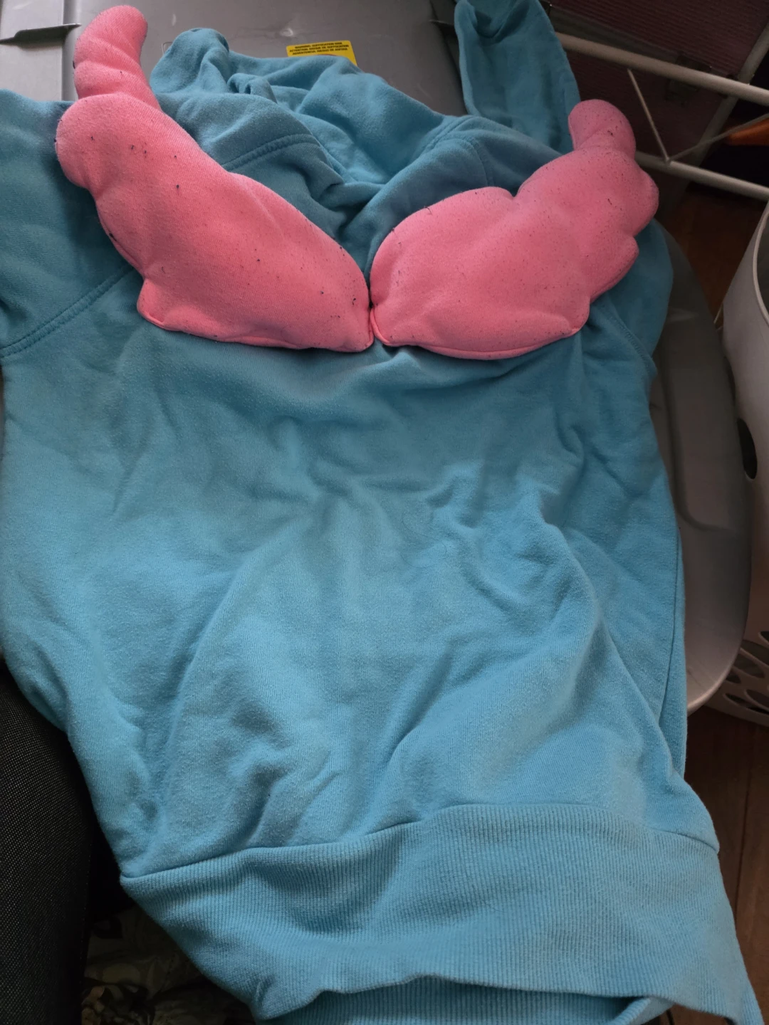 Halloween Blue Unicorn Hoodie with Pink Wings - photo 2
