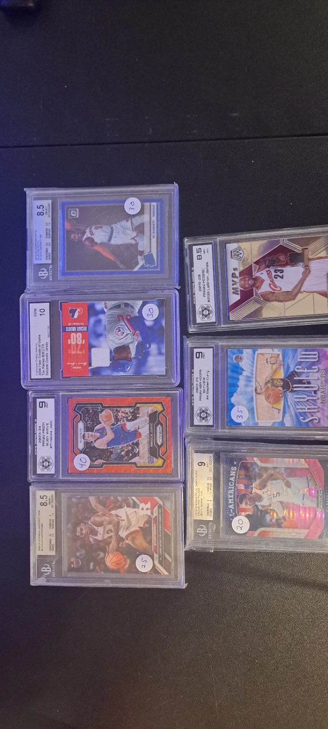 Graded NBA and MLB Sports Trading Cards