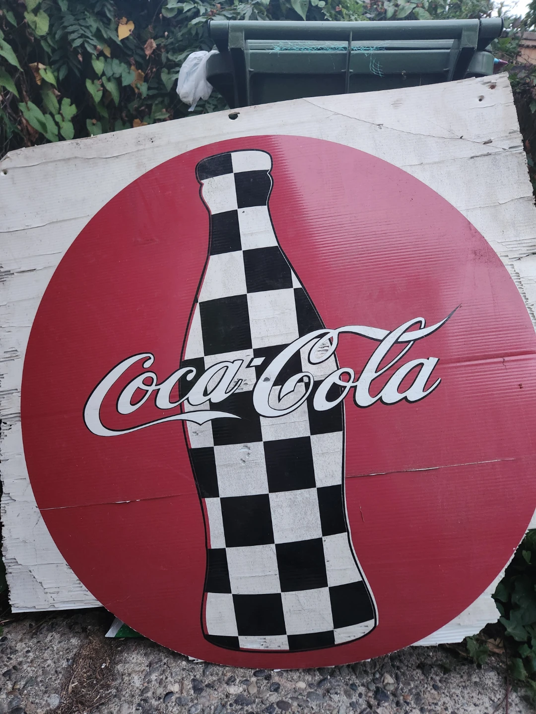 1987 vintage Coca-Cola Checkered Bottle Sign - photo 2