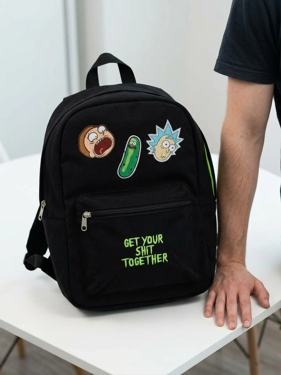 Rick and Morty Black Backpack