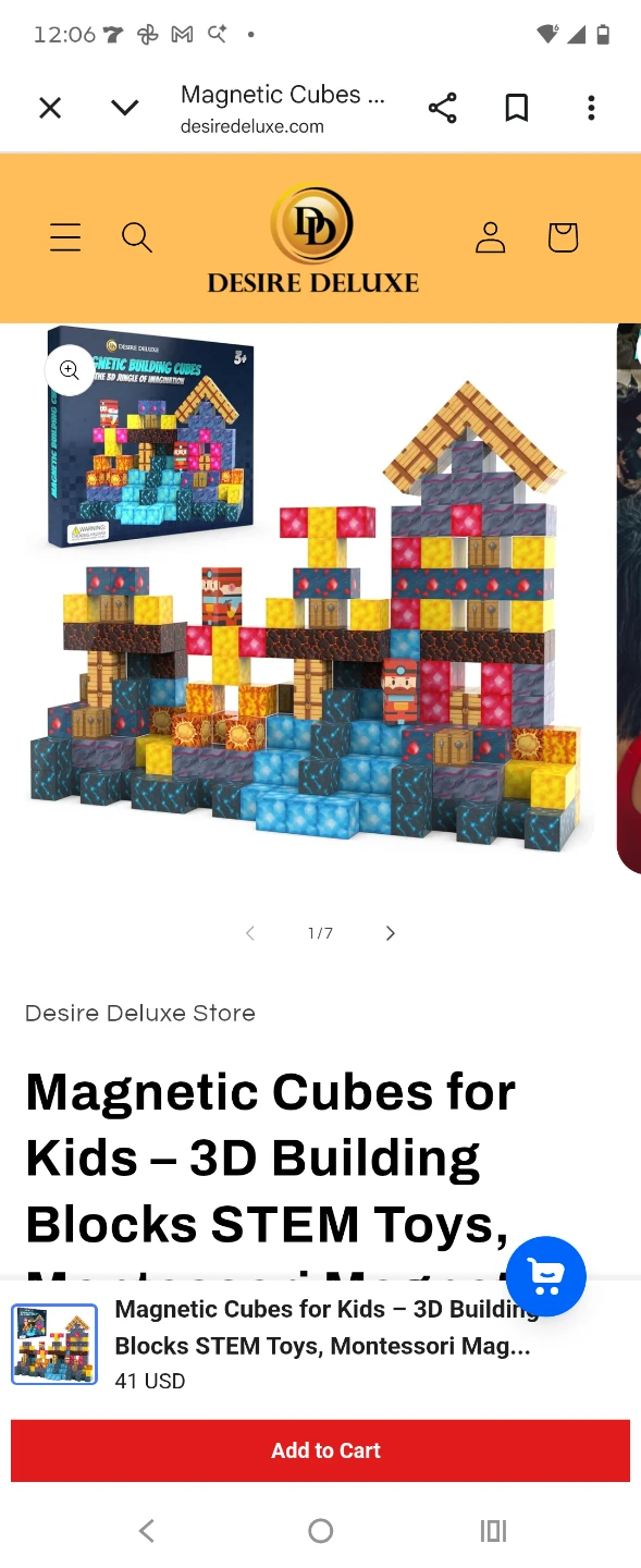 Desire Deluxe Magnetic Building Cubes 87 Piece Set - photo 4