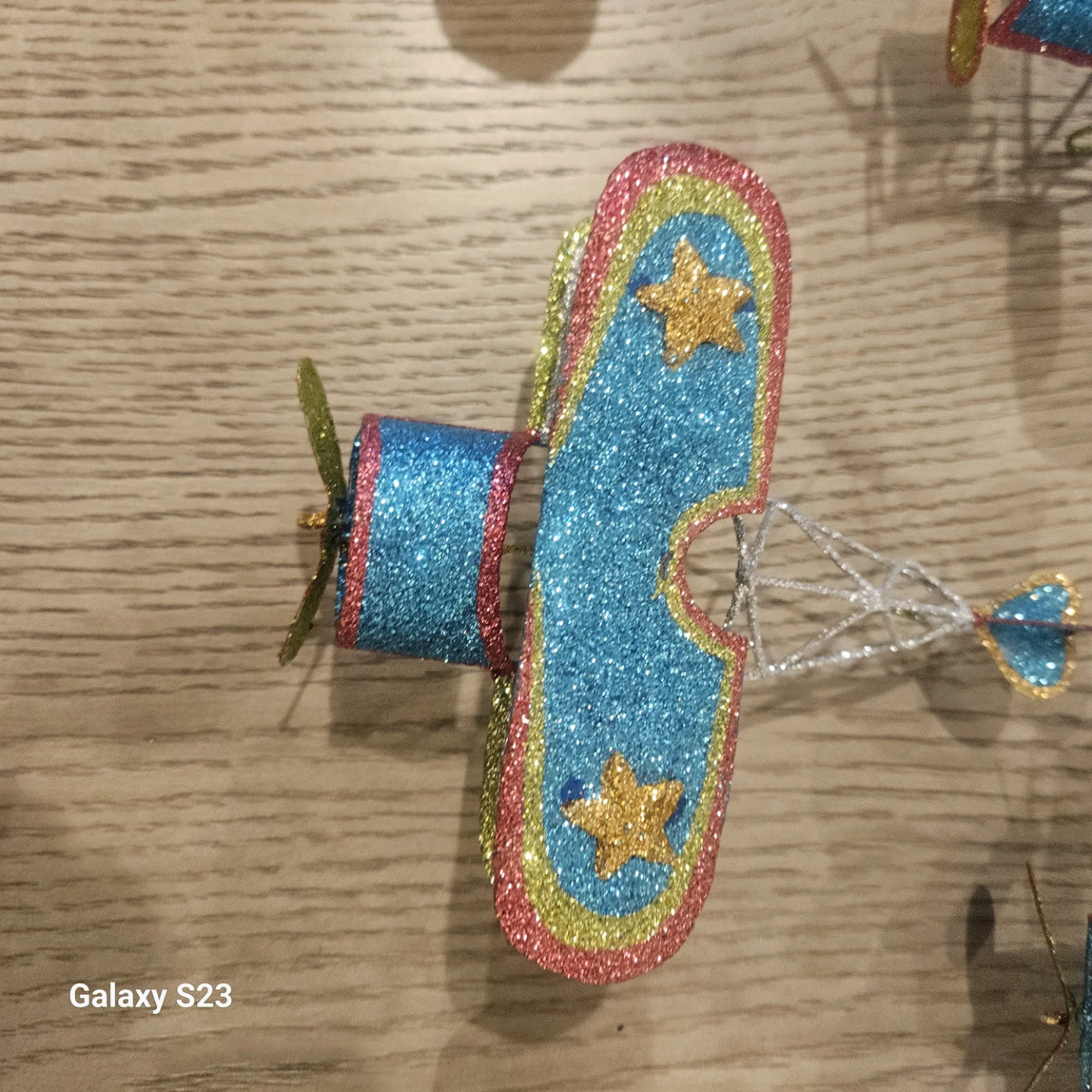 Glitter airplane Christmas Ornaments - photo 2