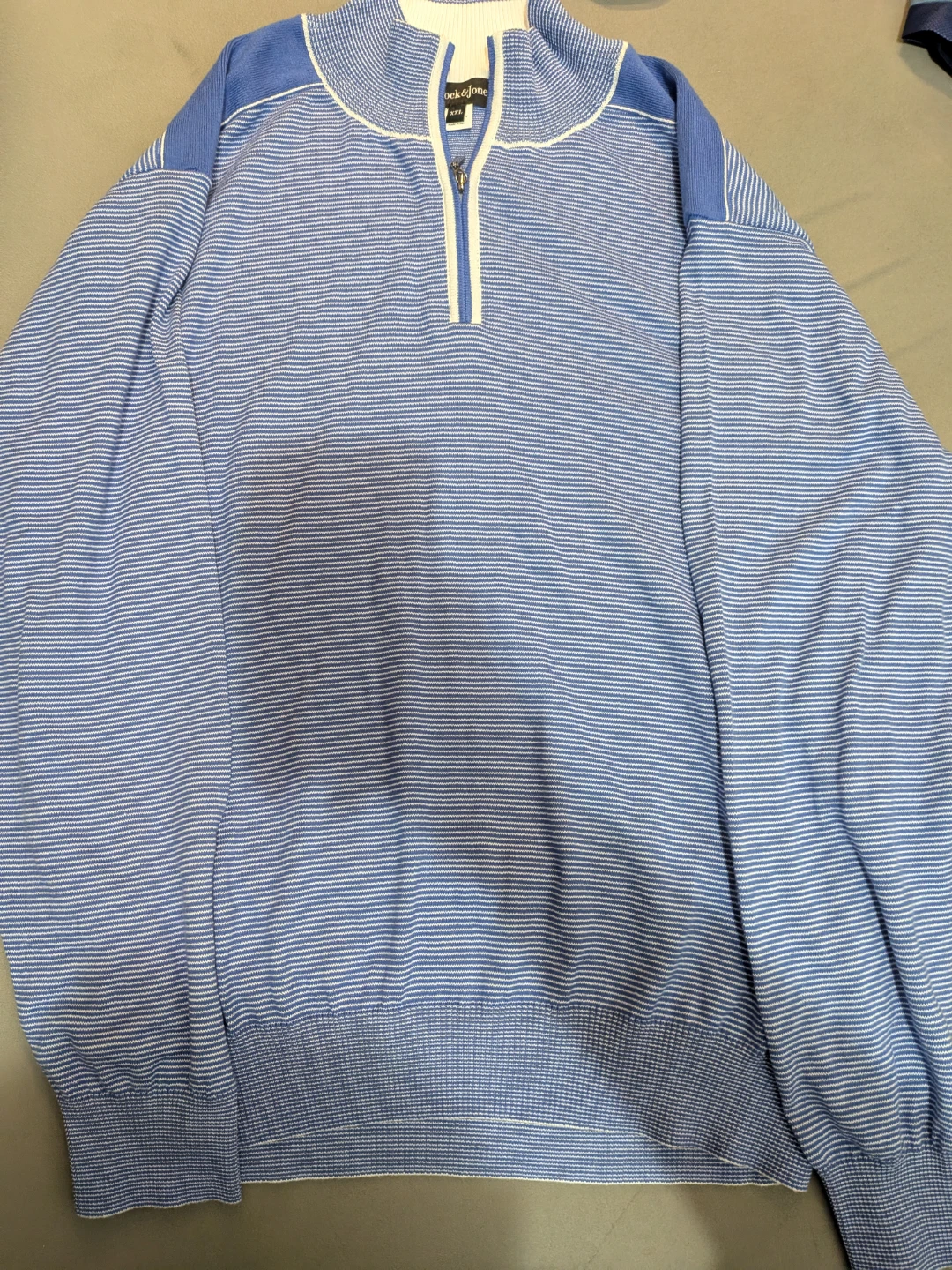 Bullock & Jones XXL Blue and White Sweater