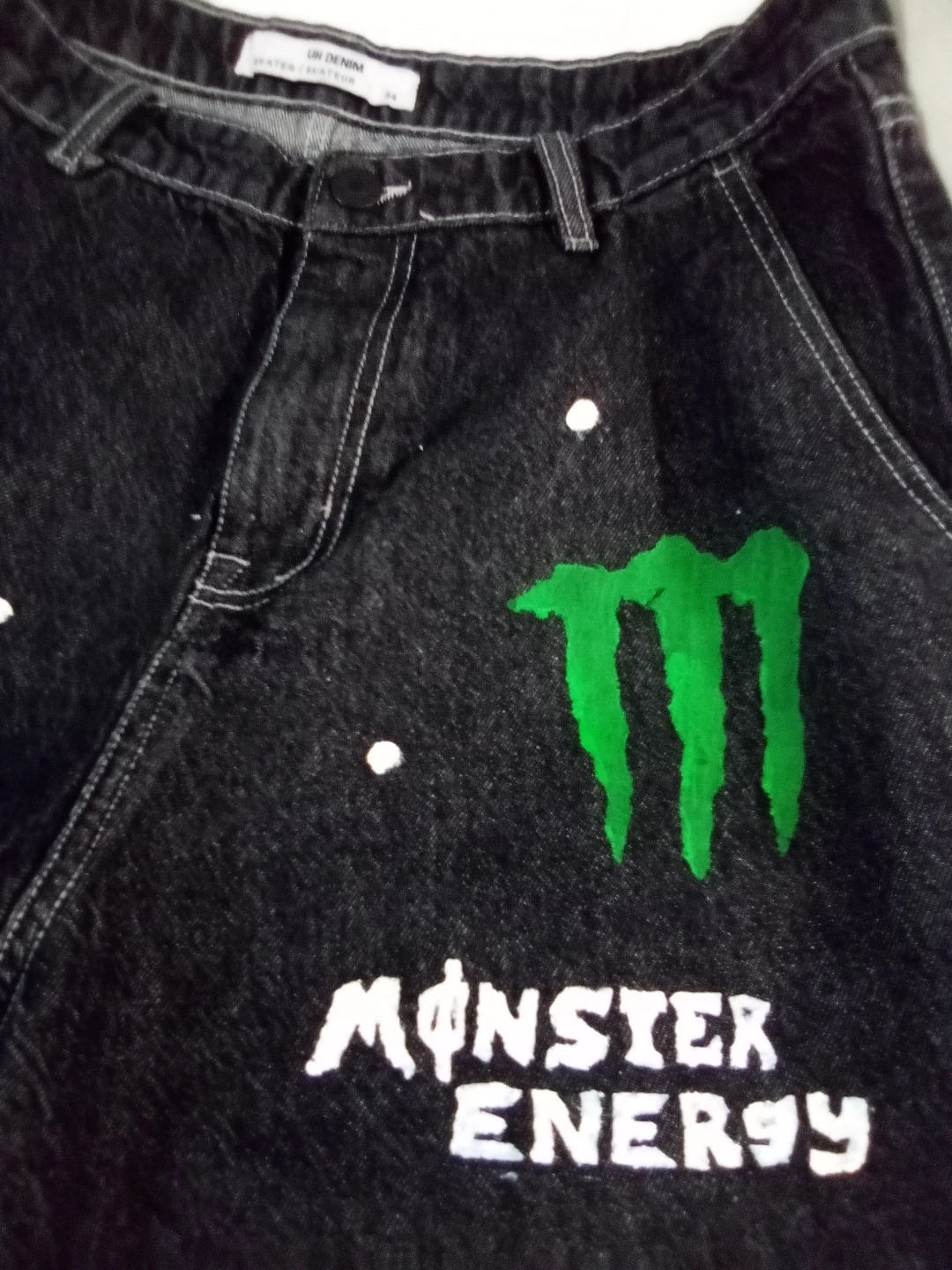 Custom Painted Jeans Size 34 - photo 4