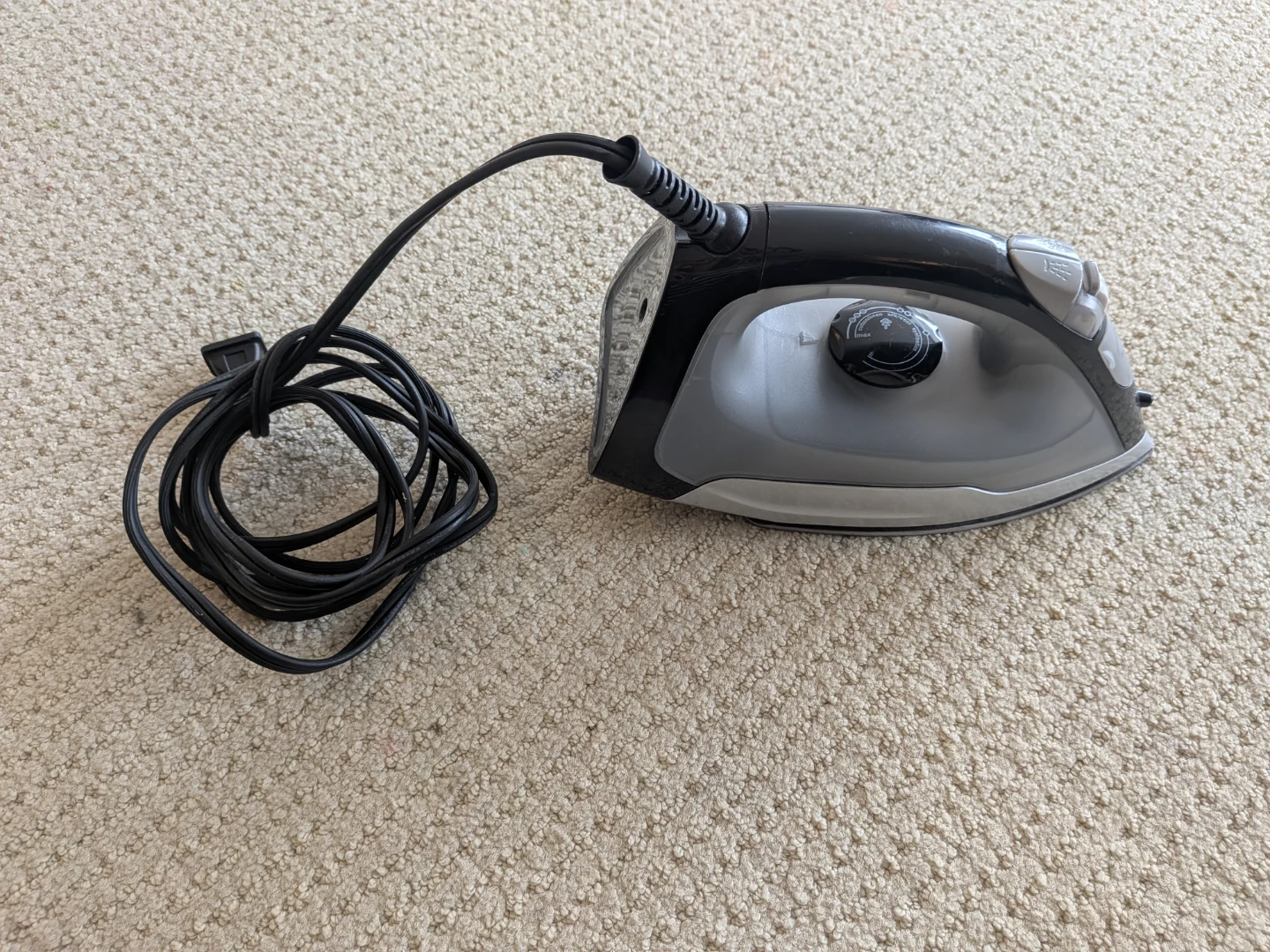 Black and Grey Steam Iron