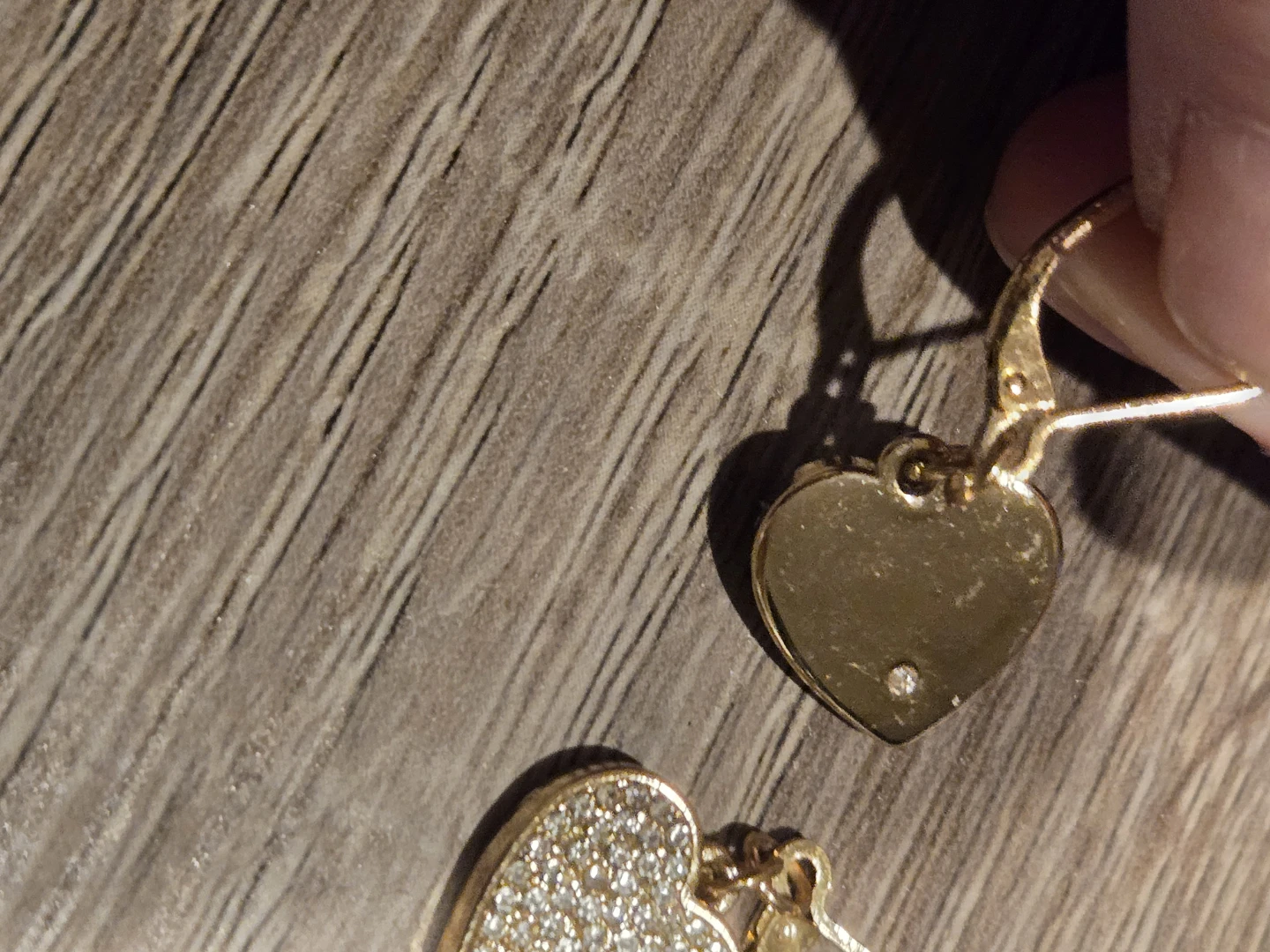 Gold-Tone Heart Drop Earrings - photo 2