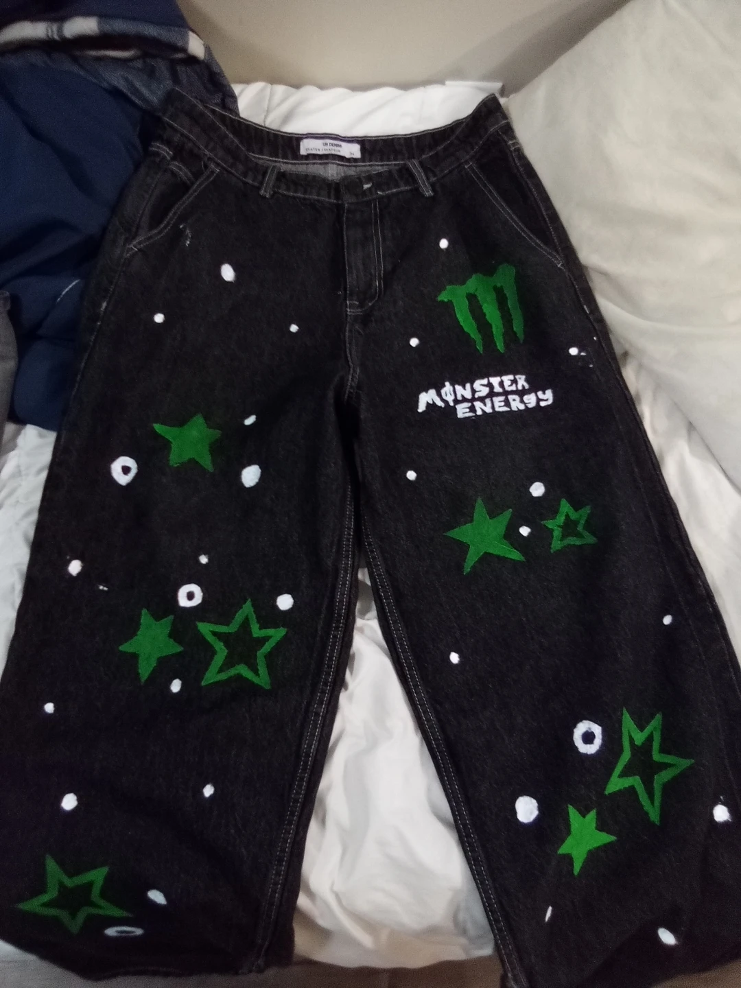 Custom Painted Jeans Size 34 - photo 5