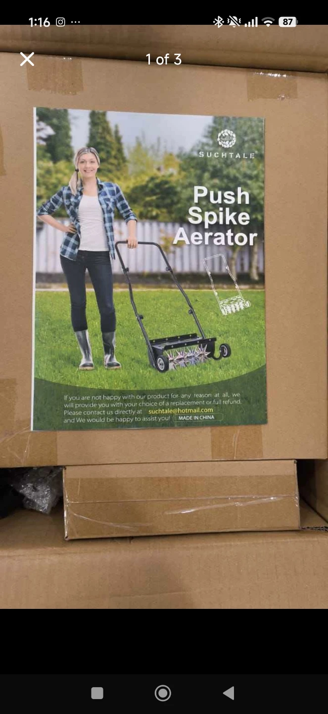 Suchtale 18-Inch Push Spike Lawn Aerator