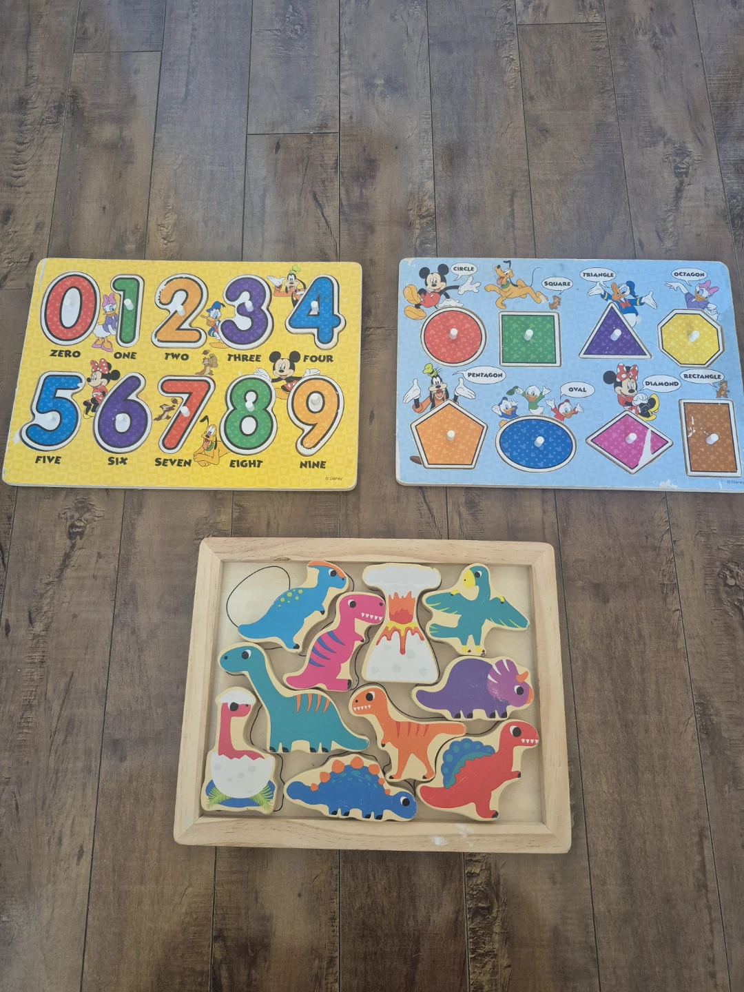 Set of 3 Disney wooden peg puzzles - photo 2
