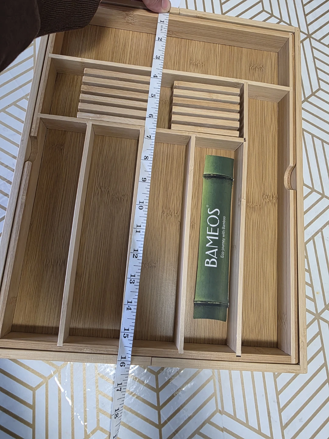BAMEOS Bamboo Drawer Organizer - photo 2