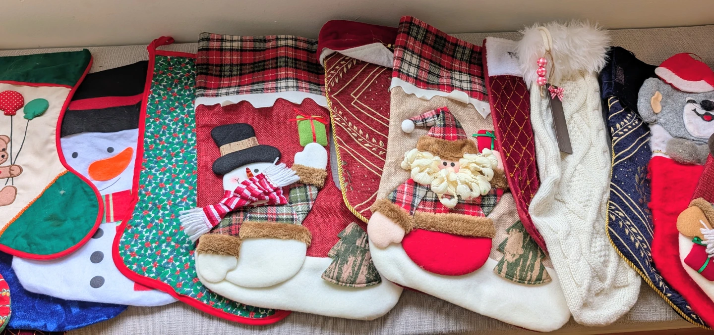 Assorted Christmas Stockings, Set of 21 Total - photo 3