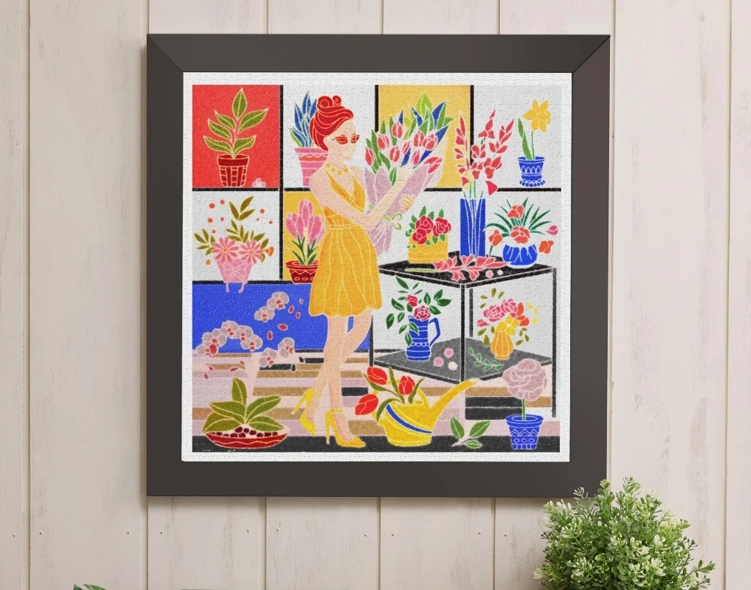 Showpiece 900-piece Lady in the Flower Shop puzzle - photo 4