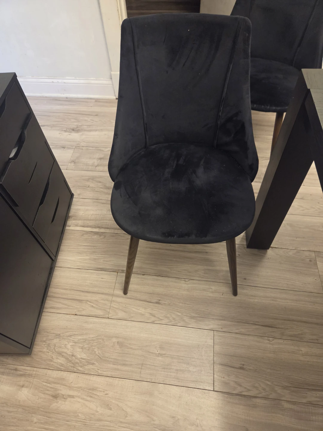 Black Velvet Dining Chair