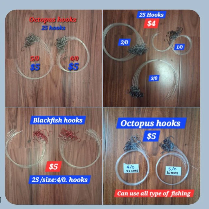 Octopus and Blackfish Fishing Hooks
