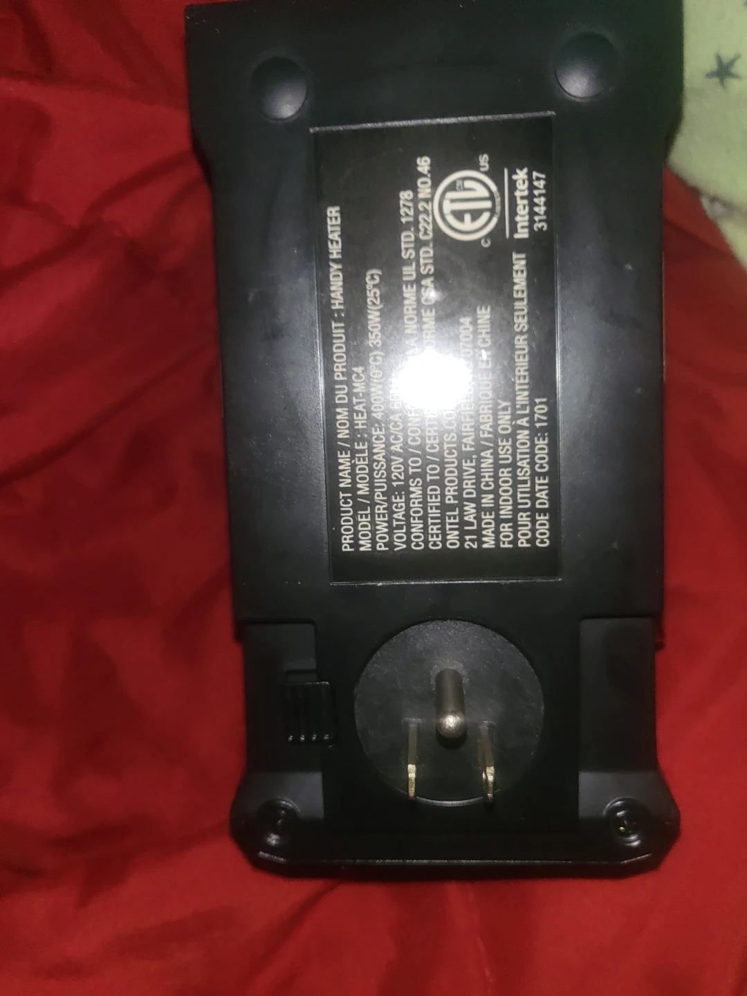 Ontel Handy Heater Heat-MC4 - photo 2