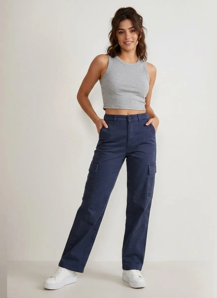 United Colors of Benetton Cargo Pants Navy
